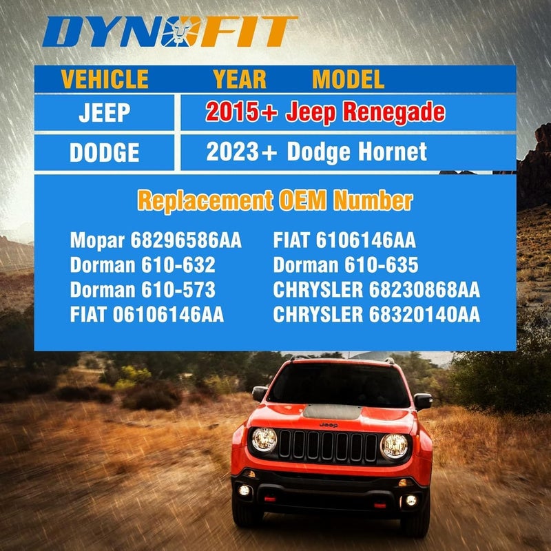 dynofit Store 12x1.25 Lug Bolts Compatible with Jeep Renegade 2015-2025,Replace Factory Swollen Bolt,17mm Hex Chrome Lug Nuts Fit for Dodge Hornet 2023+, Fiat 500/500L/500X, 20pcs Steel Stock Wheel Bolts - Image 3